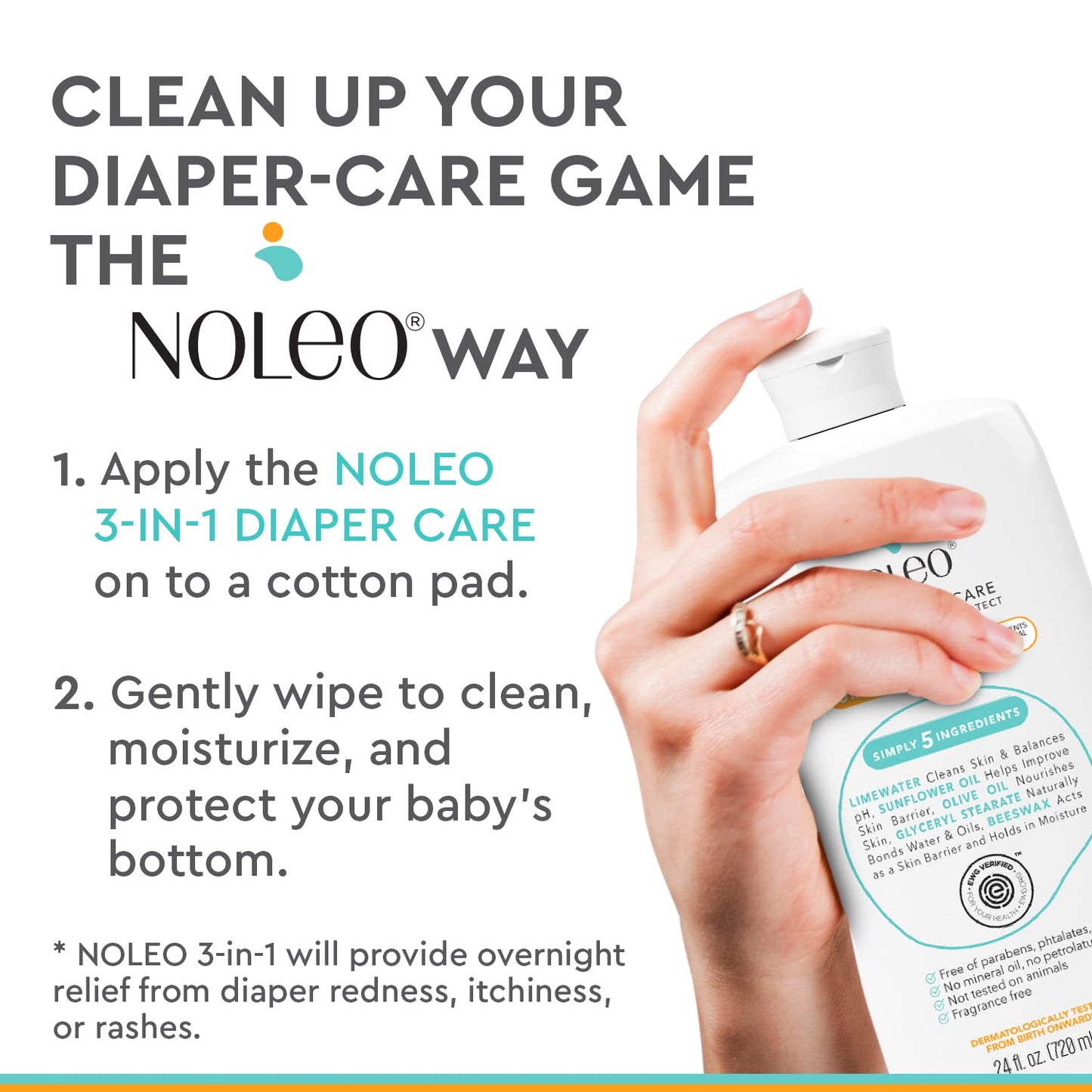 3-in-1 Diaper Care Cleansing Barrier Cream - Value Size (24 oz)